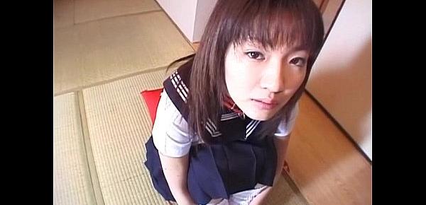  Subtitled spread Japanese schoolgirl defiled with candy